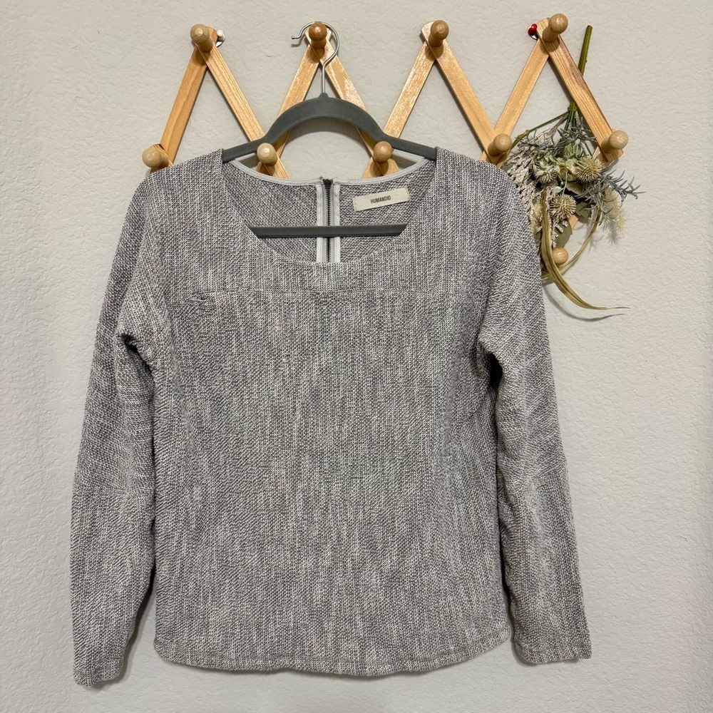 Humanoid Tweed Gray Longsleeve Sweater Size M